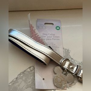 Disney 100 Dog Collar Silver Size Medium. Brand new!